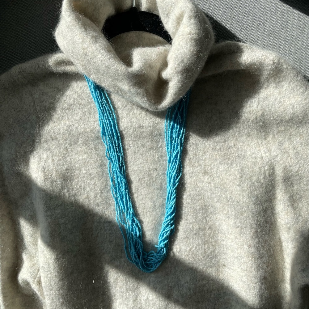Turquoise Seed Bead Necklace